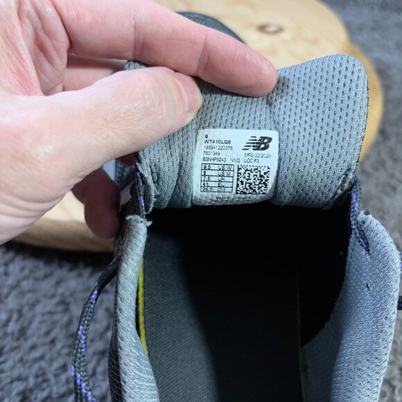New Balance T410 Trail Running Shoe Womens Size 9.5 Gray Purple Training Sneaker - Picture 6 of 8